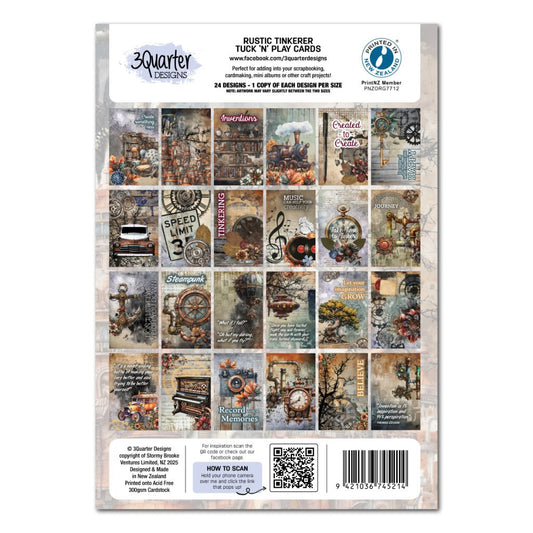 Rustic Tinkerer Tuck ‘n’ Play kit cover showcasing coordinated papers and embellishments for creative layouts.