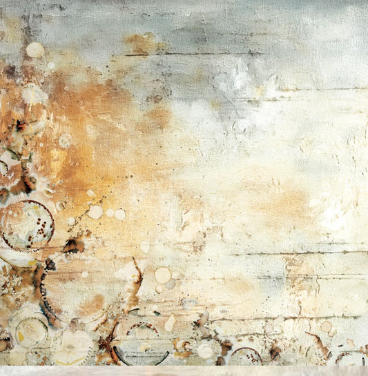 Boots n All paper reverse side with weathered timber plank texture and subtle paint splatters from Outback Country Collection