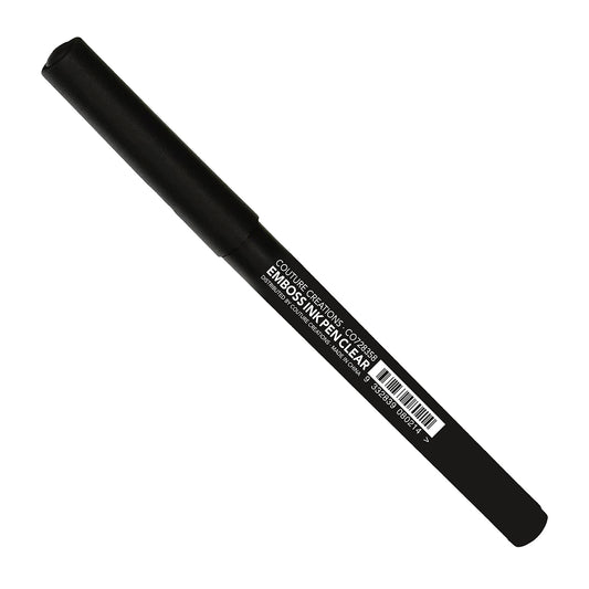 Black Couture Creations embossing ink pen closed showing dual-tip design for heat embossing techniques