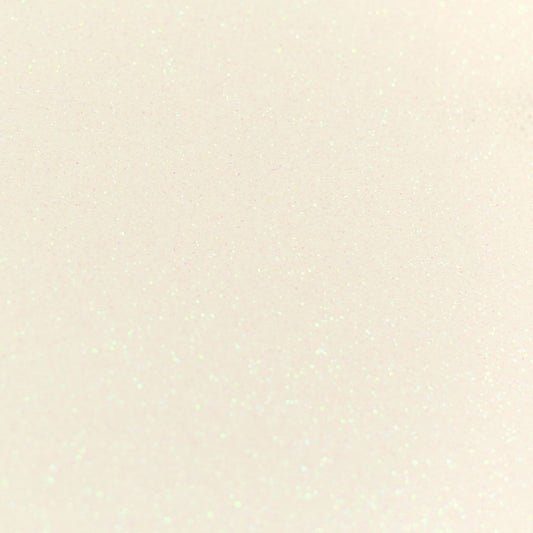 Close up of white glitter card