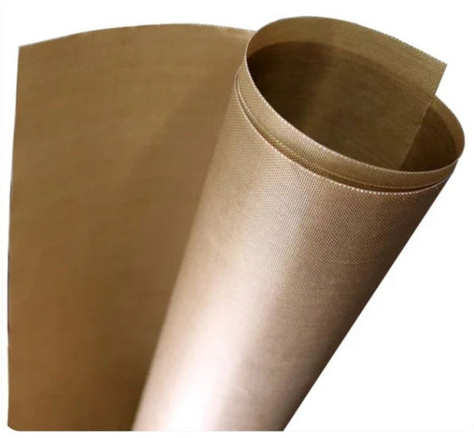 Roll of brown non-stick craft mat on a white background