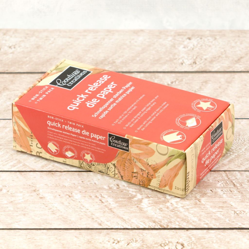 Couture Creations quick release die paper twin pack for easy die-cutting and preventing paper jams