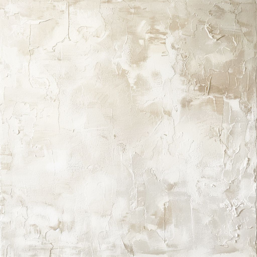 12x12" scrapbook paper with a subtle plaster-style texture in off-white and cream tones, offering a neutral and versatile surface for layering or mixed media.