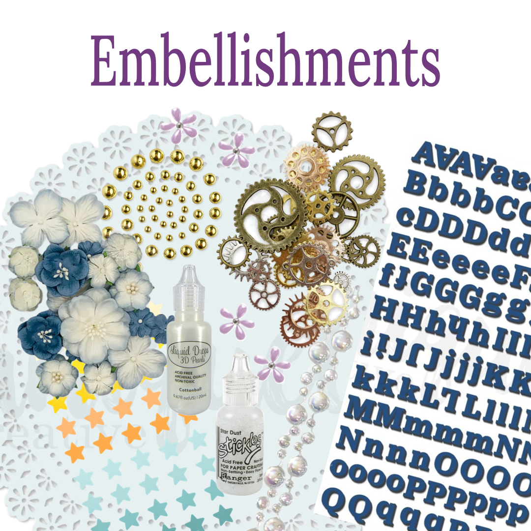 Embellishments | Stickers, Flowers, Pearls & More | Handmade Haven