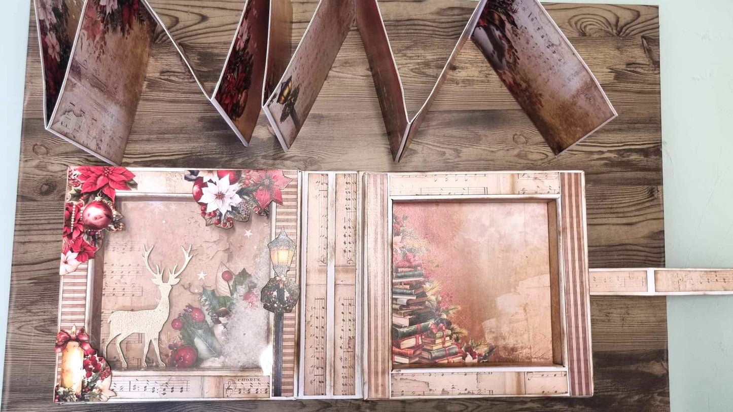 3Quarter Designs 8x8 Shadow Box Album – finished sample showing all parts laid out