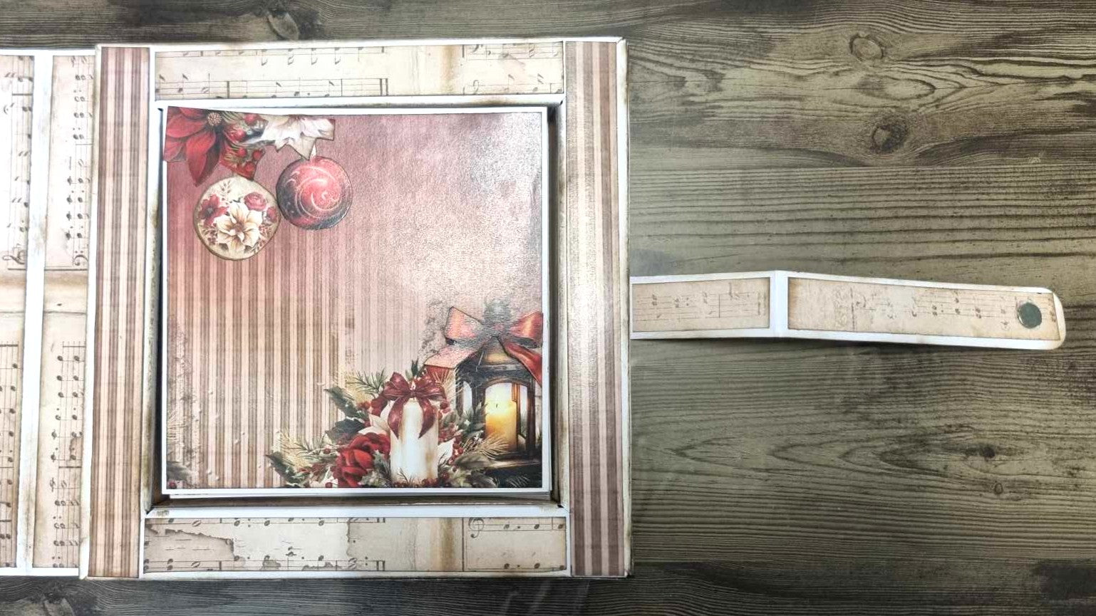 3Quarter Designs 8x8 Shadow Box Album – open showing shadow box and concertina album pages