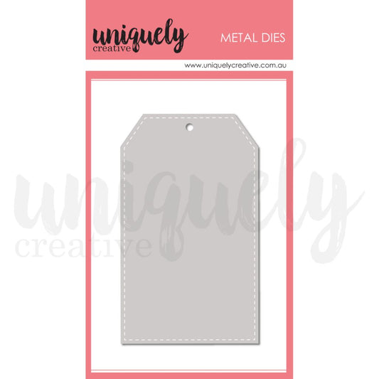 Uniquely Creative Stitched Essential Tag Die — large stitched metal tag die with punch hole 