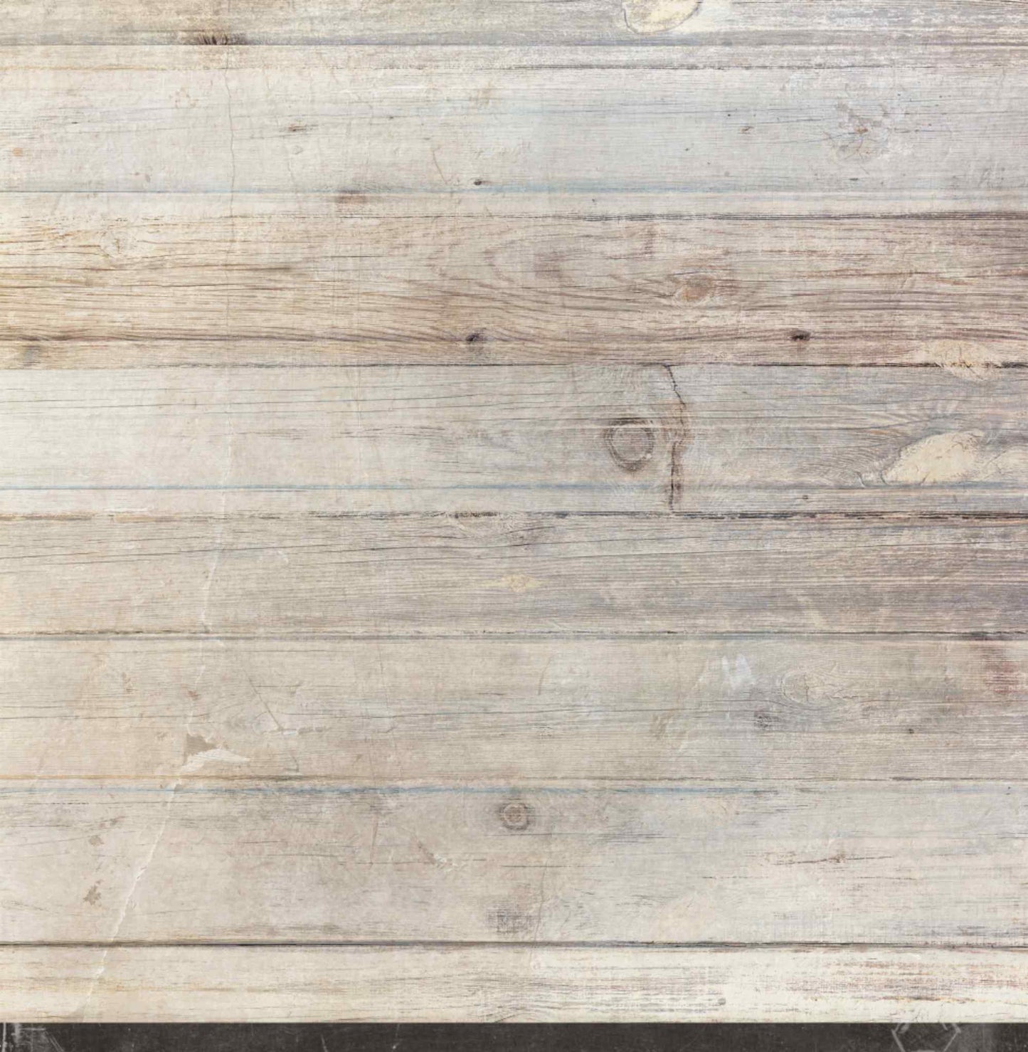 Bee Arty Schoolday Stories Classroom 12x12 scrapbooking paper - reverse side showing whitewashed timber plank texture background
