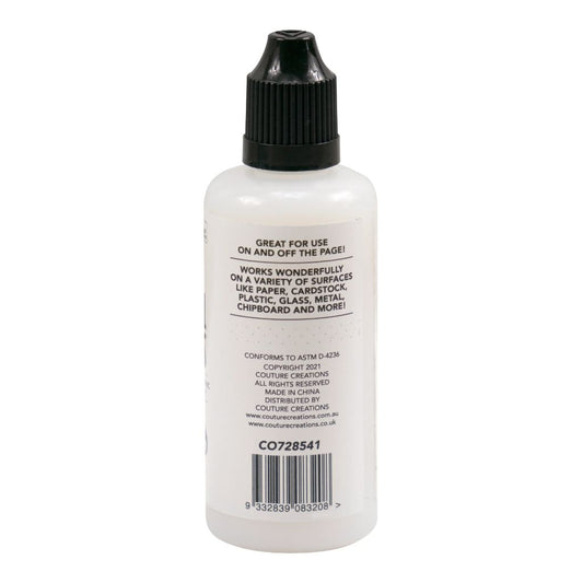 60ml White bottle of Crystal Accents with black cap and label on a white background