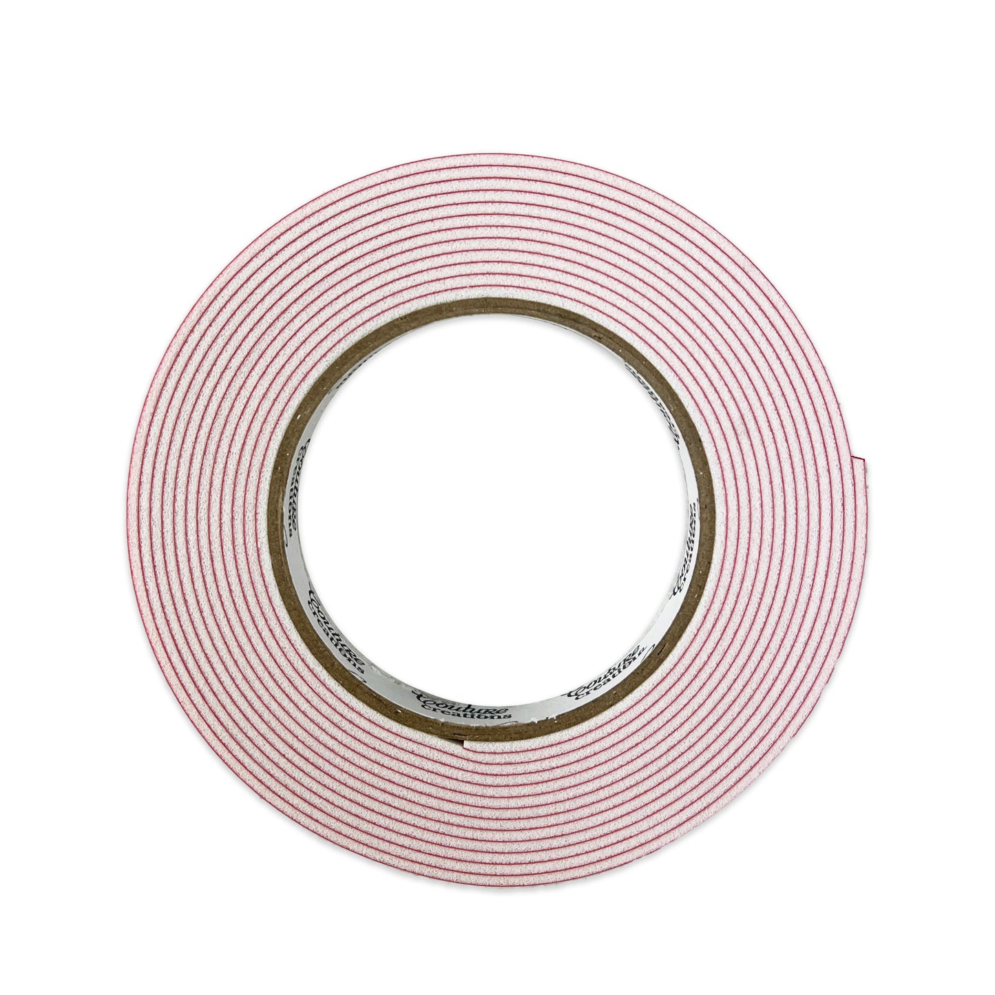 Couture Creations Foam Mounting Tape 12mm roll shown flat from above