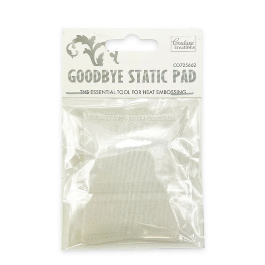 Goodbye Static Pad packaging with clear plastic cover on a white background