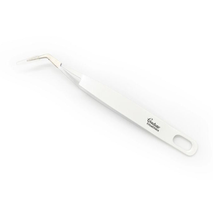 Hook Tweezers - angled tweezers for grasping and positioning small objects.