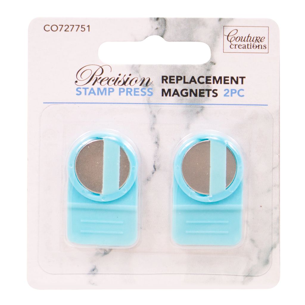 Replacement magnets for a precision stamp press in packaging with Couture Creations branding.