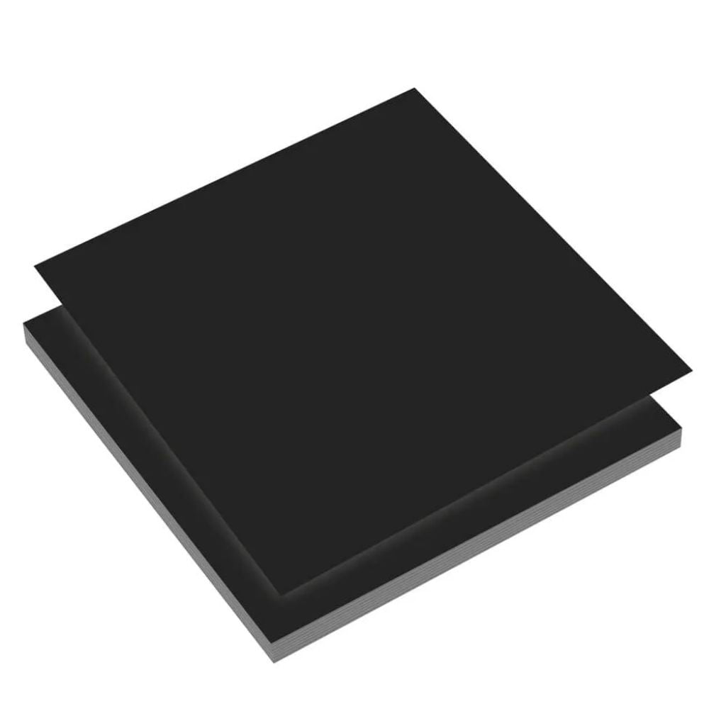 A stack of smooth black 12x12" cardstock