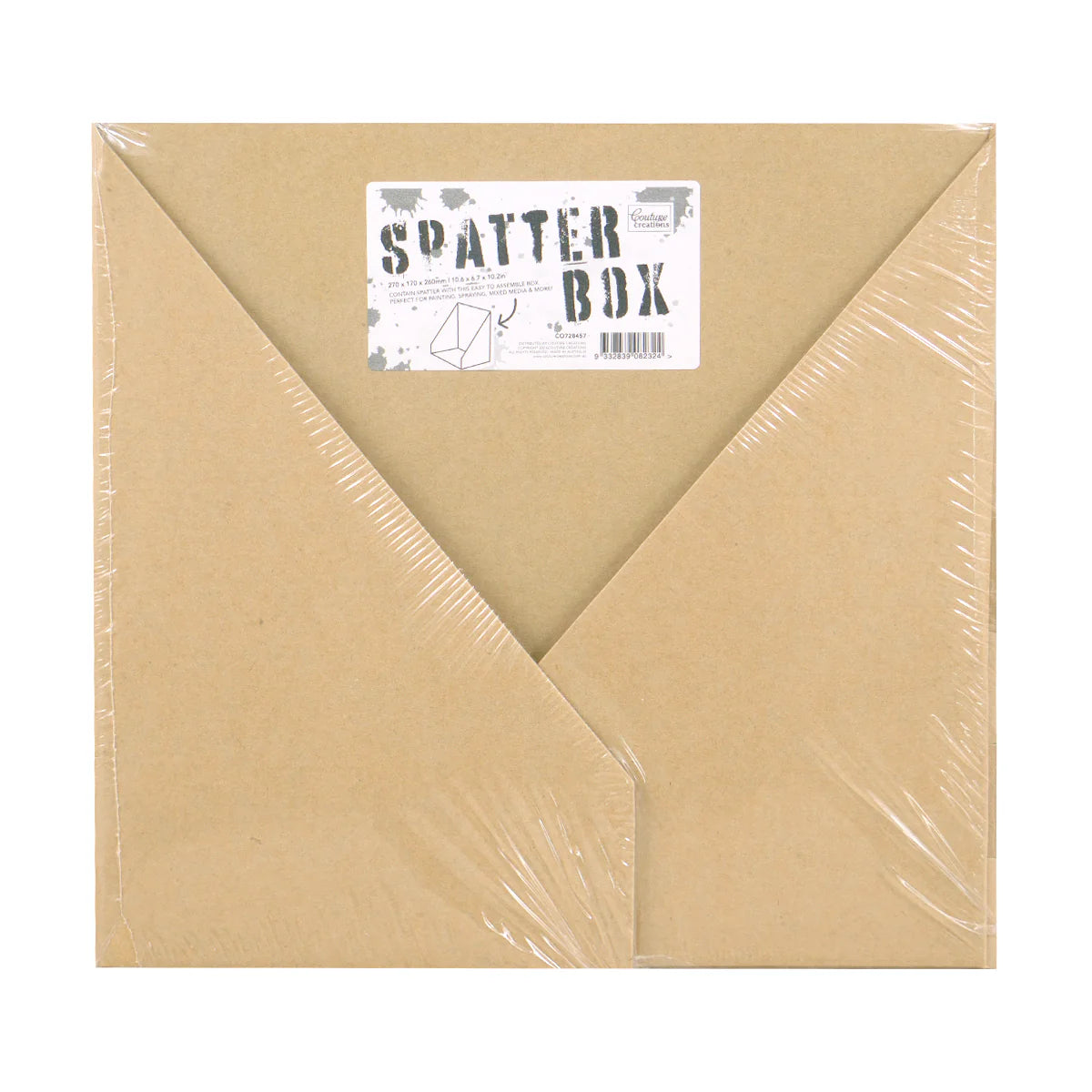 Couture Creations Spatter Box flat-packed in original packaging