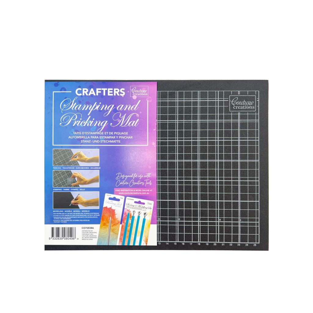 Crafters stamping and pricking mat with grid pattern on a white background