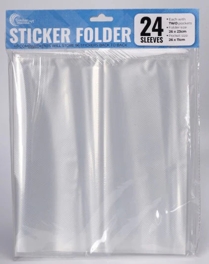 Couture Creations Sticker Folder 24 Sleeves – front packaging view showing clear divided sleeves