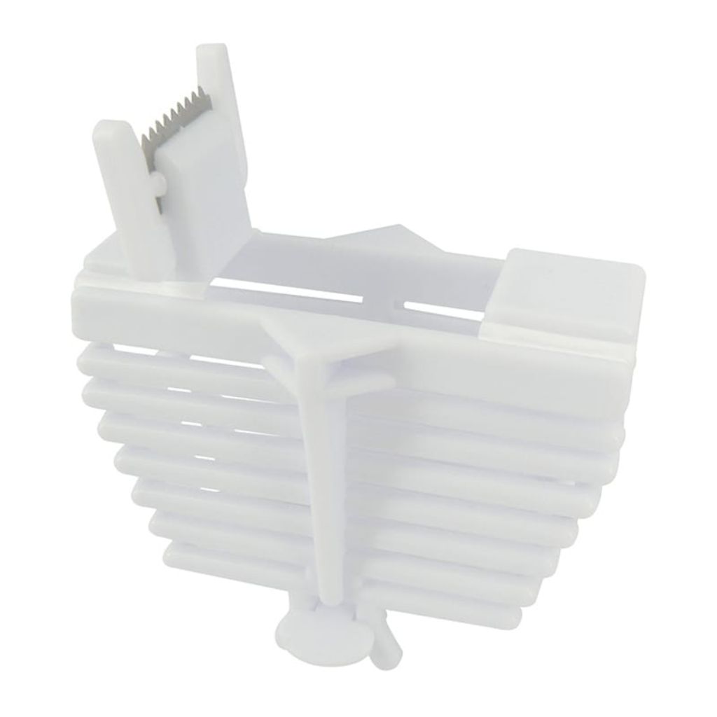 White plastic tape cutter. 