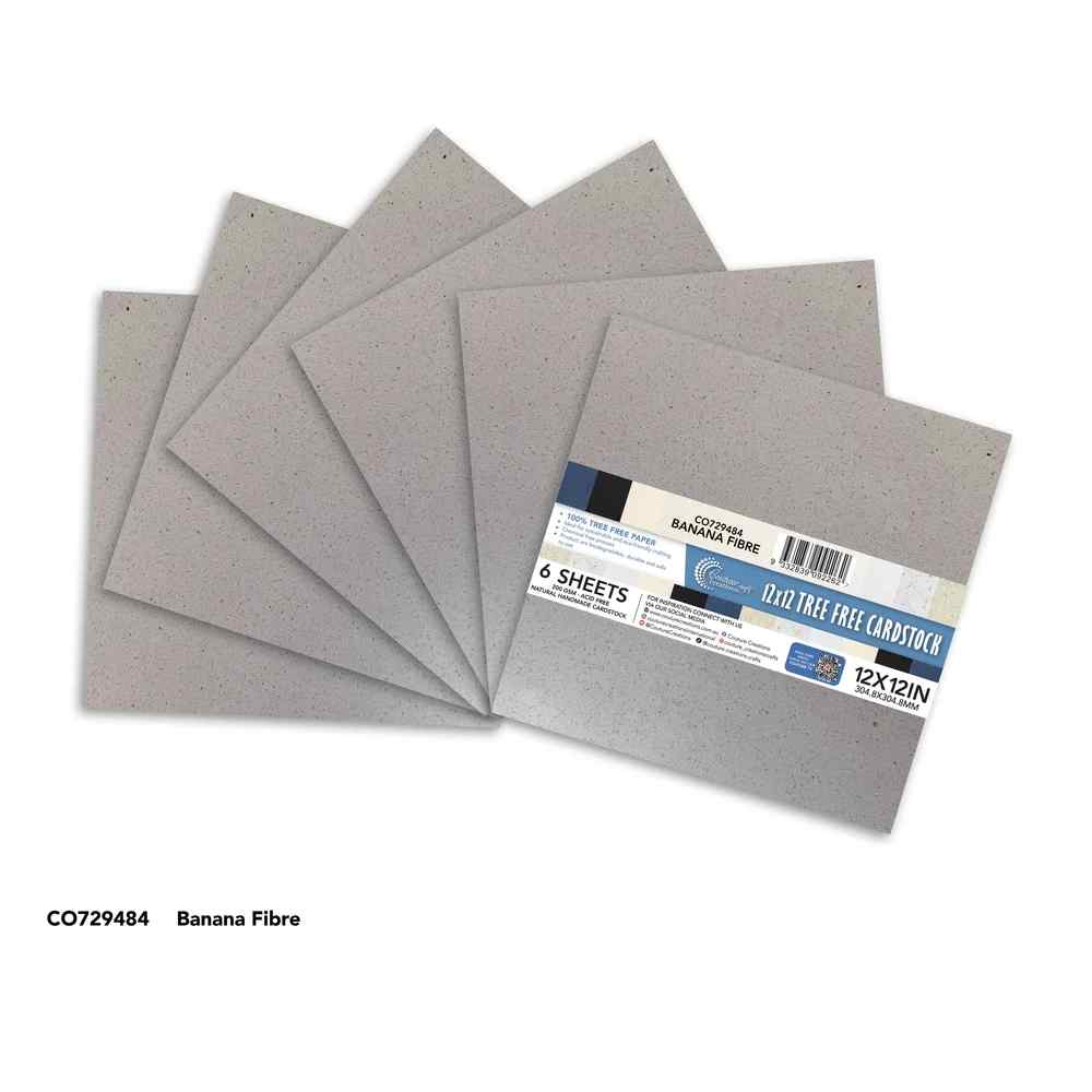 Couture Creations Tree Free Paper 12x12 Banana Fibre Natural Handmade Cardstock