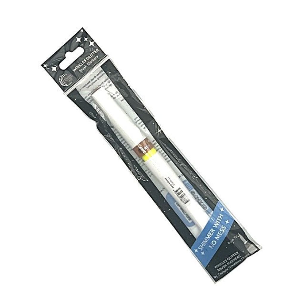 Antique Gold Winkles Glitter Marker in packaging on a white background. 
