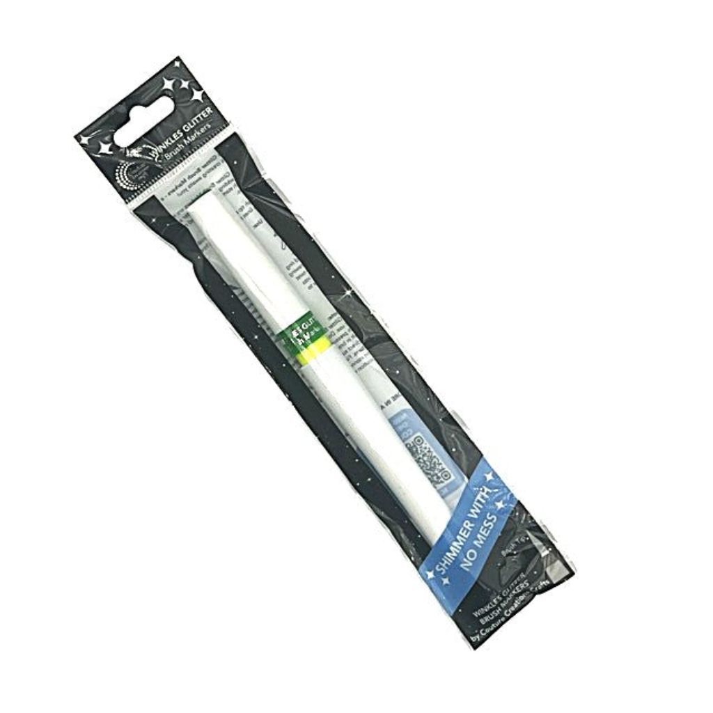 Festive Green  Winkles Glitter Brush Marker in it's packet
