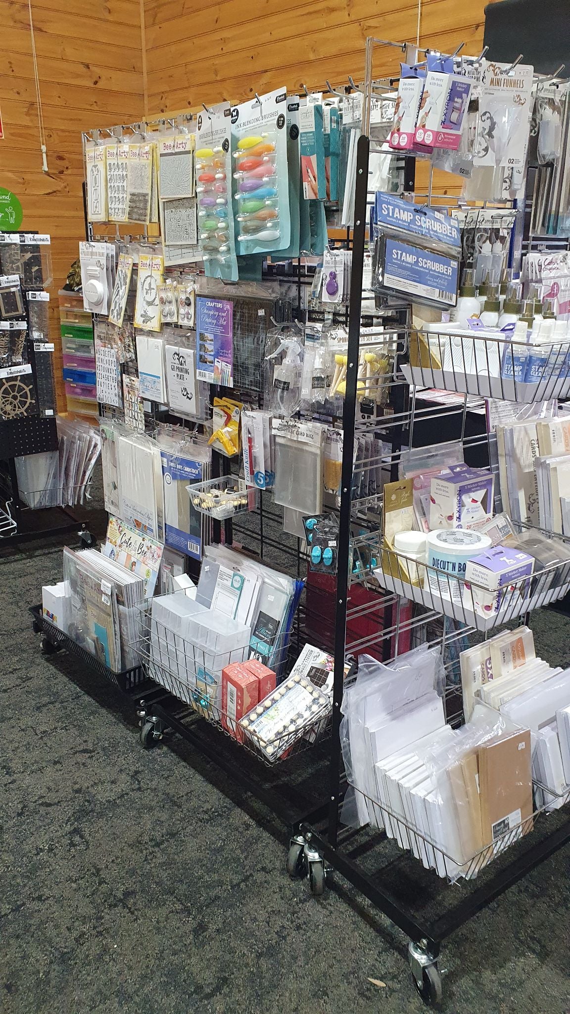 On-site craft shop stocked with scrapbooking supplies, stamps, dies and paper crafting products at Lyrebird Park retreat