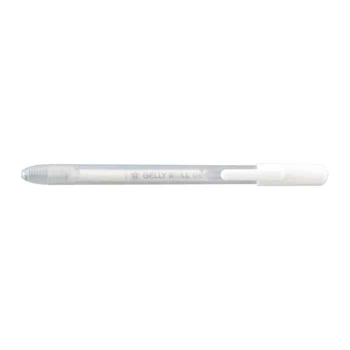 Sakura Gelly Roll Retractable white gel pen in the closed position