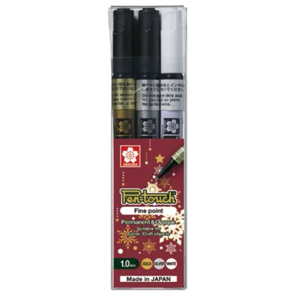 Sakura Pen-touch fine point paint marker set packet for detailed embellishment on paper and mixed media