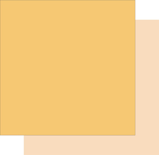 Front view of Mustard Uniquely Creative Cardstock showing the main colour and a glimpse of the reverse side in a lighter tone.