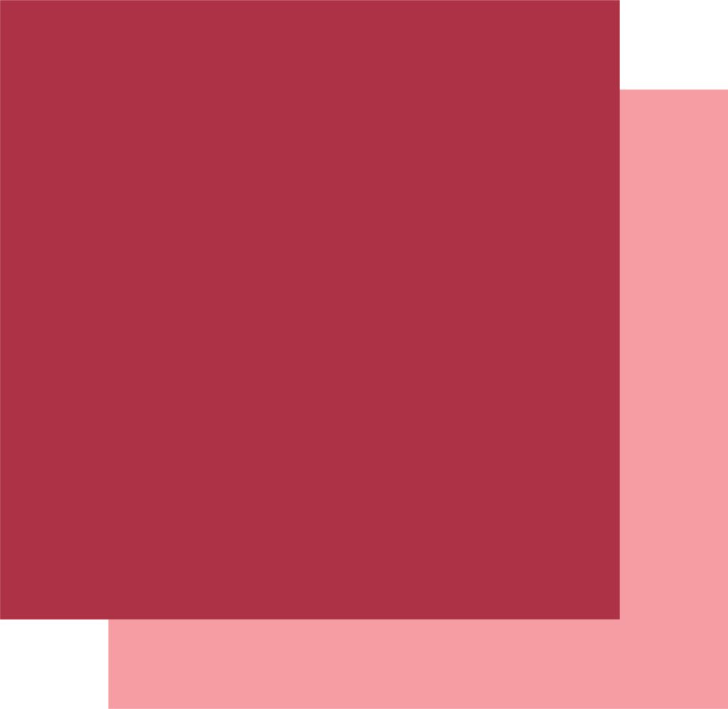 Front view of Raspberry Uniquely Creative Cardstock showing the main colour and a glimpse of the reverse side in a lighter tone.