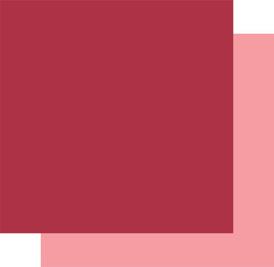 Front view of Raspberry Uniquely Creative Cardstock showing the main colour and a glimpse of the reverse side in a lighter tone.