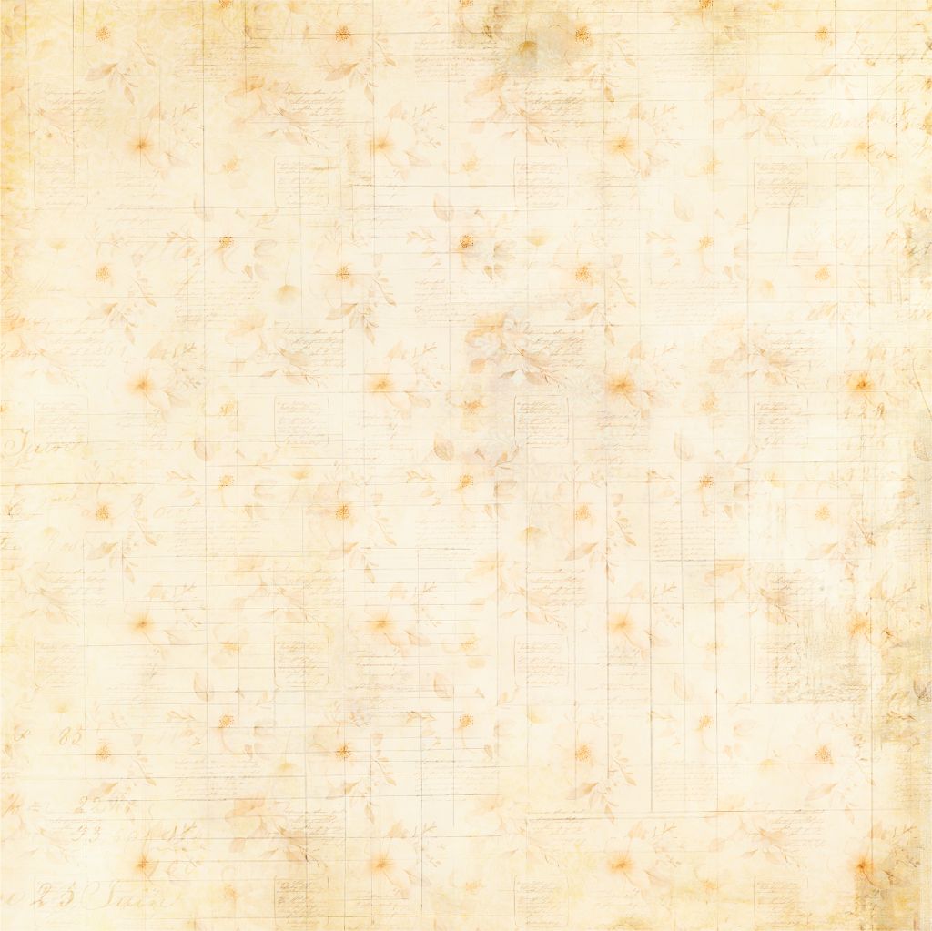 Antique-inspired background with delicate florals, muted peach and beige tones, and overlaying cursive handwriting, evoking a timeless, romantic feel.