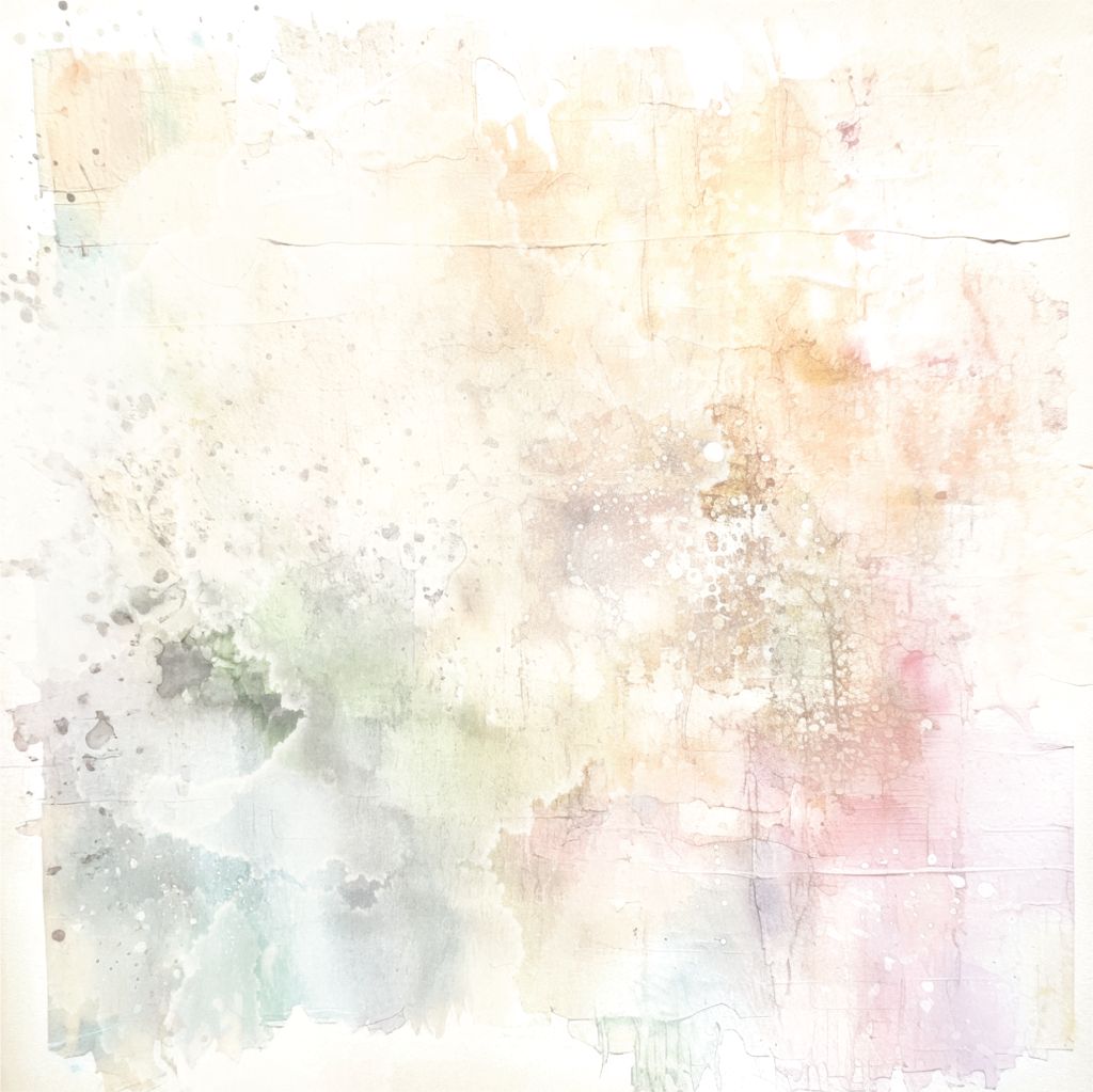 Soft abstract watercolour background in pastel tones of peach, pink, green, and blue, with gentle textures and organic paint washes that create a dreamy, artistic surface perfect for layering or subtle accents.