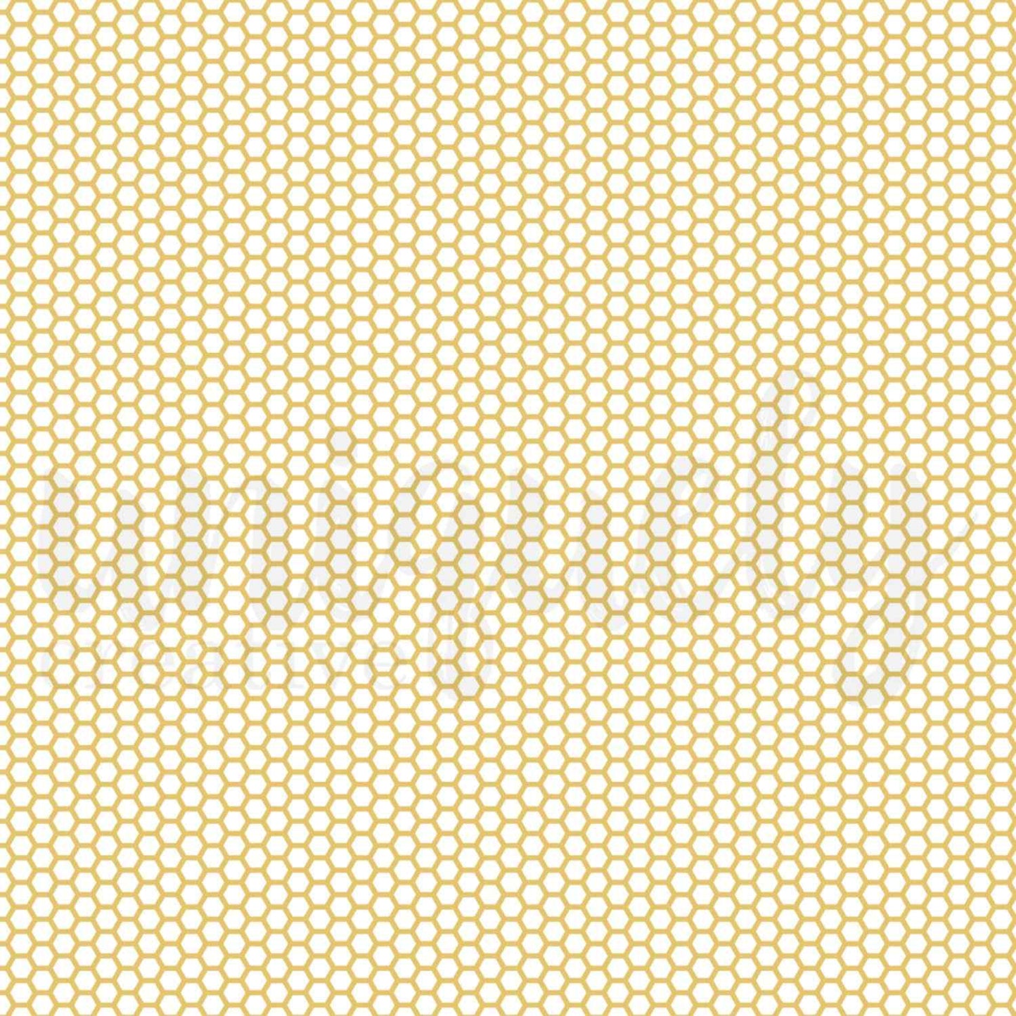 Uniquely Creative Honeycomb Foil Acetate 12x12 inch sheet showing an all-over small honeycomb hexagon grid pattern printed in gold foil on clear acetate