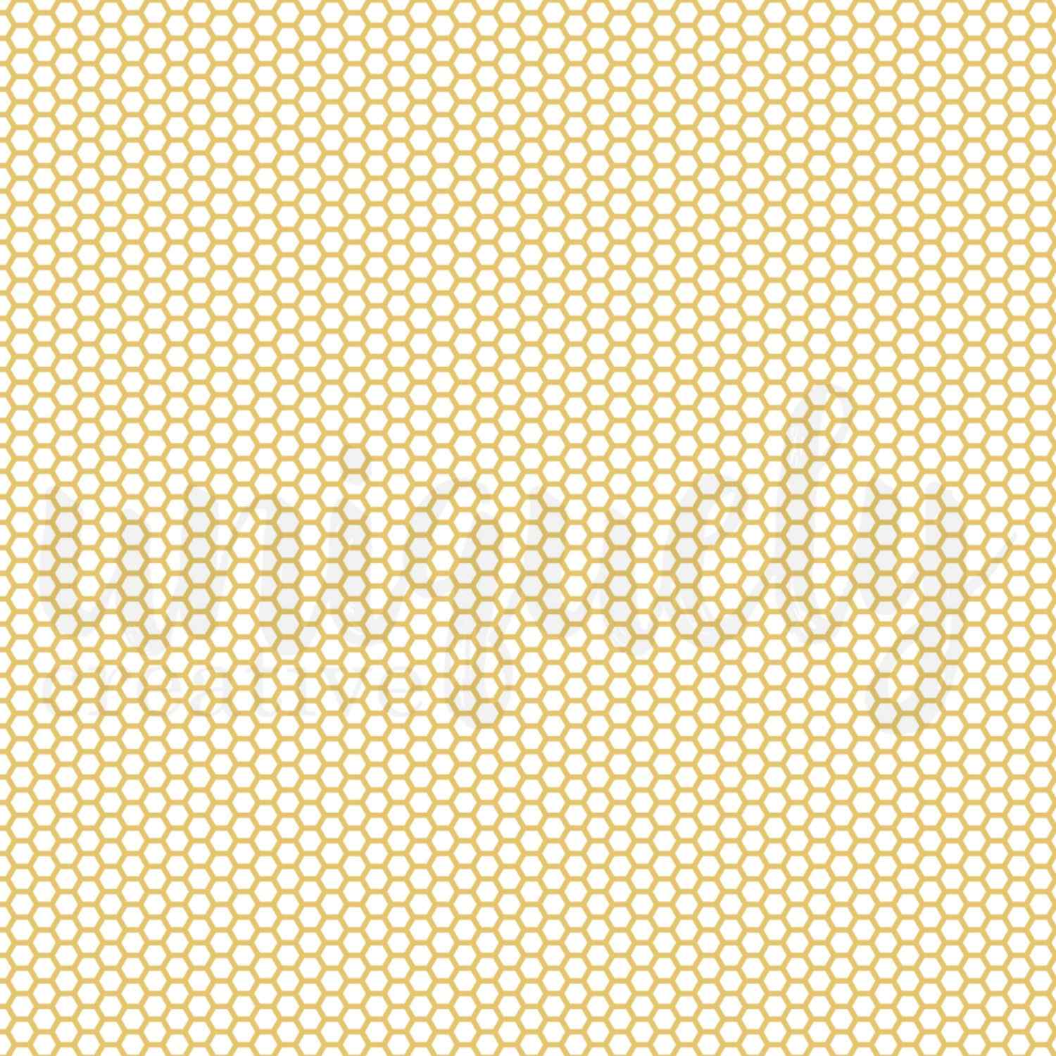 Uniquely Creative Honeycomb Foil Acetate 12x12 inch sheet showing an all-over small honeycomb hexagon grid pattern printed in gold foil on clear acetate
