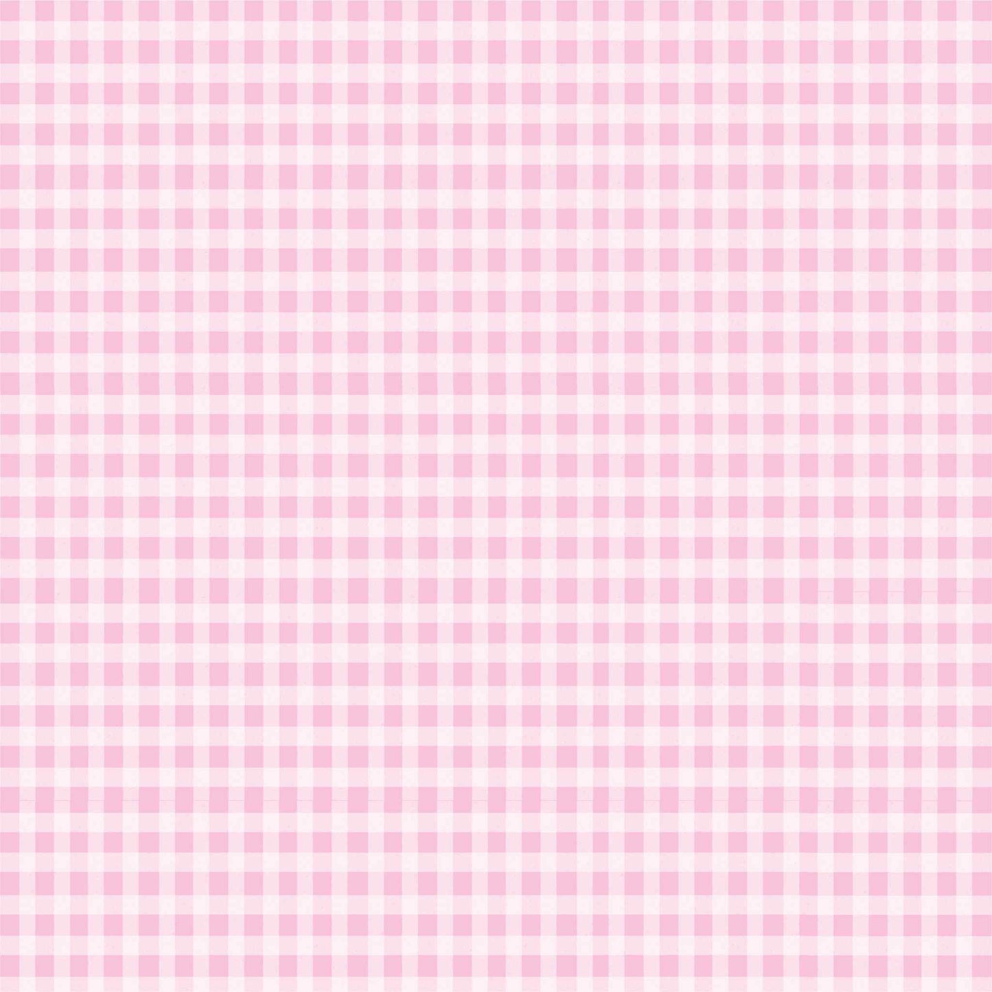 Reverse side of Uniquely Creative Oh So Lovely Oh Happy Days 12x12 paper showing soft pink gingham pattern