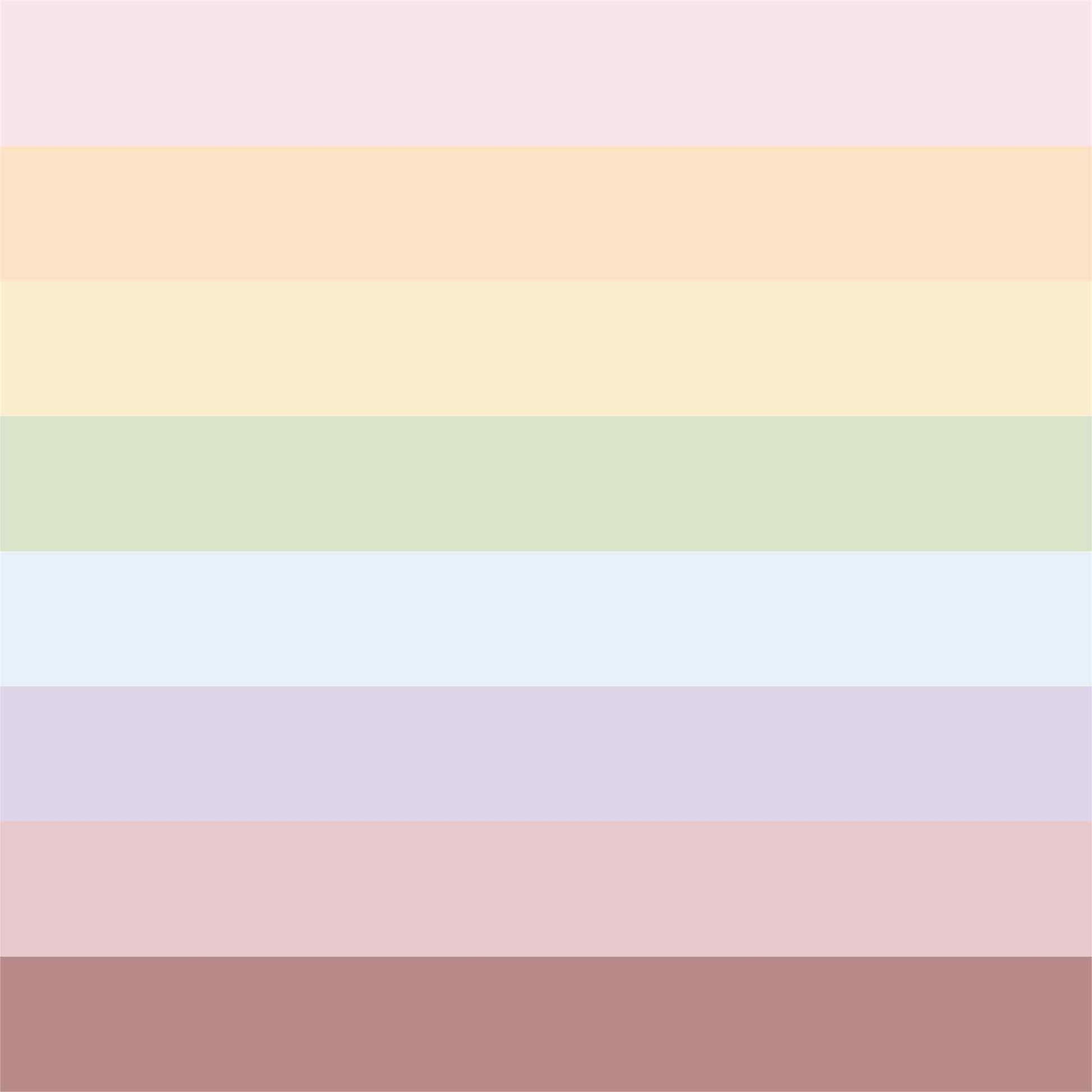 Reverse side of Uniquely Creative Oh So Lovely Oh Lovely 12x12 paper showing soft pastel colour stripes in pink, peach, yellow, sage, blue, lavender and mauve coordinated to match the butterfly colours on the front