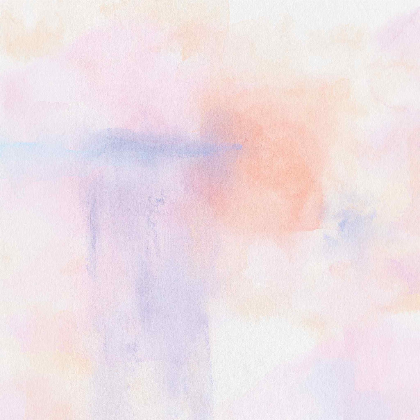 Reverse side of Uniquely Creative Oh So Lovely Oh Pretty Thing 12x12 paper showing a soft abstract watercolour wash in blush, peach, lavender and periwinkle tones
