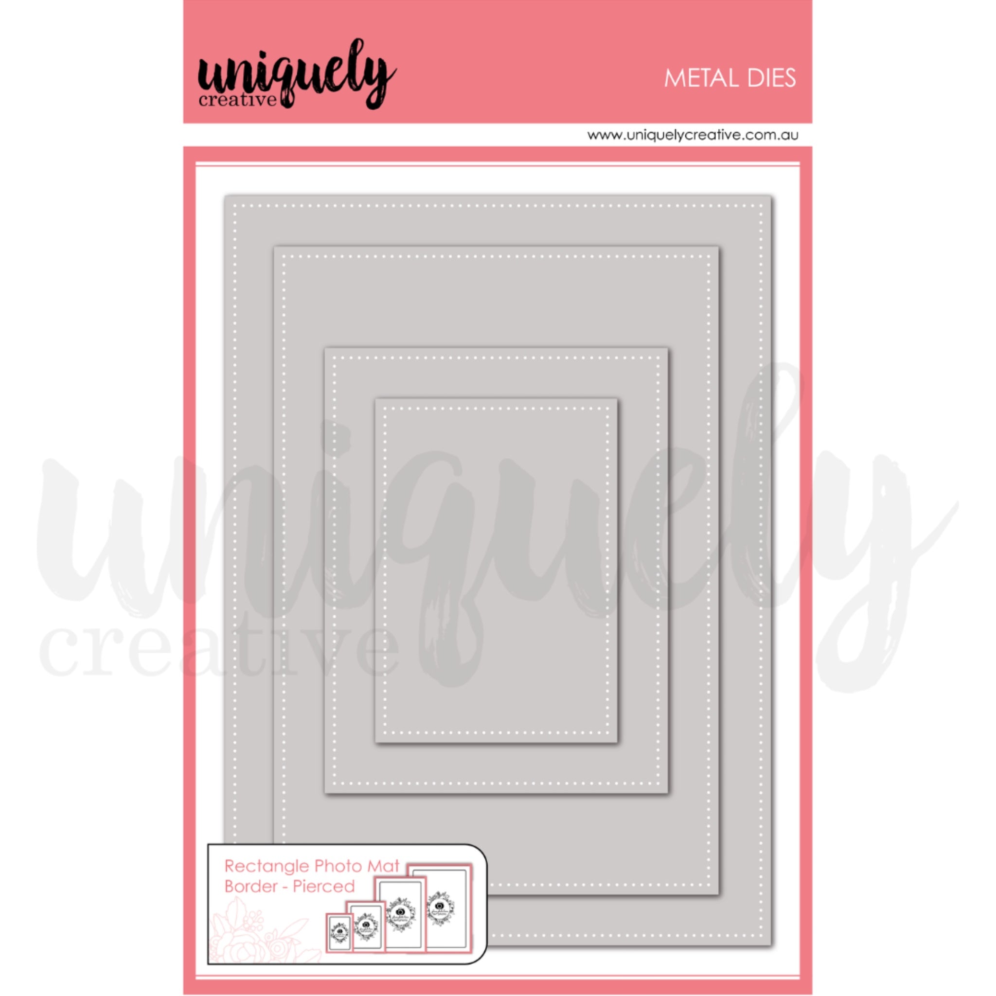 Rectangle Photo Mat Border Die - Pierced | Uniquely Creative – Handmade ...