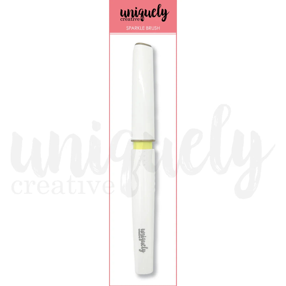 Uniquely Creative Gold Sparkle Brush in retail packaging