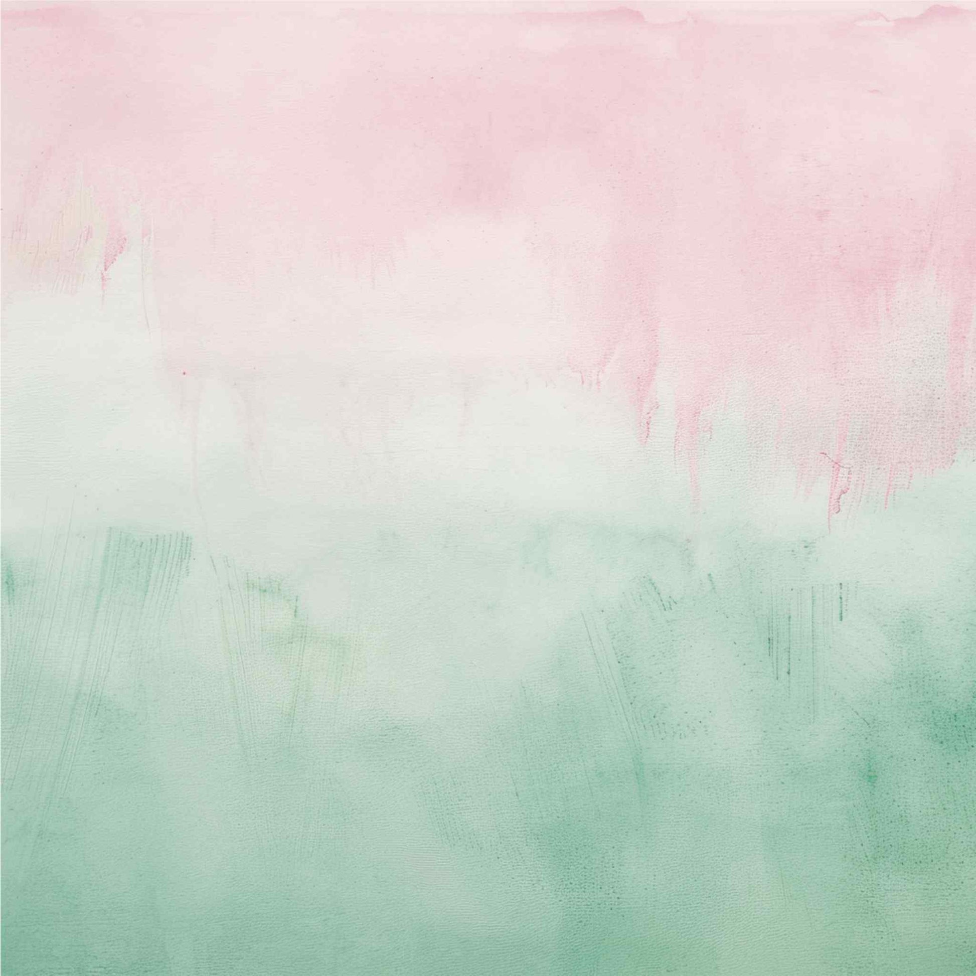 Tea and Tranquility Steeped in Blooms 12x12 paper reverse side — soft ombré wash from blush pink to sage green with a subtle textured plaster finish