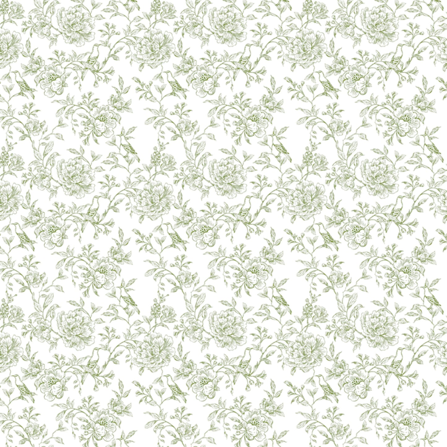 Uniquely Creative Whispers of Wisdom Garden Guardian paper reverse showing sage green hand-drawn floral line art pattern with delicate blooms and leaves on white background
