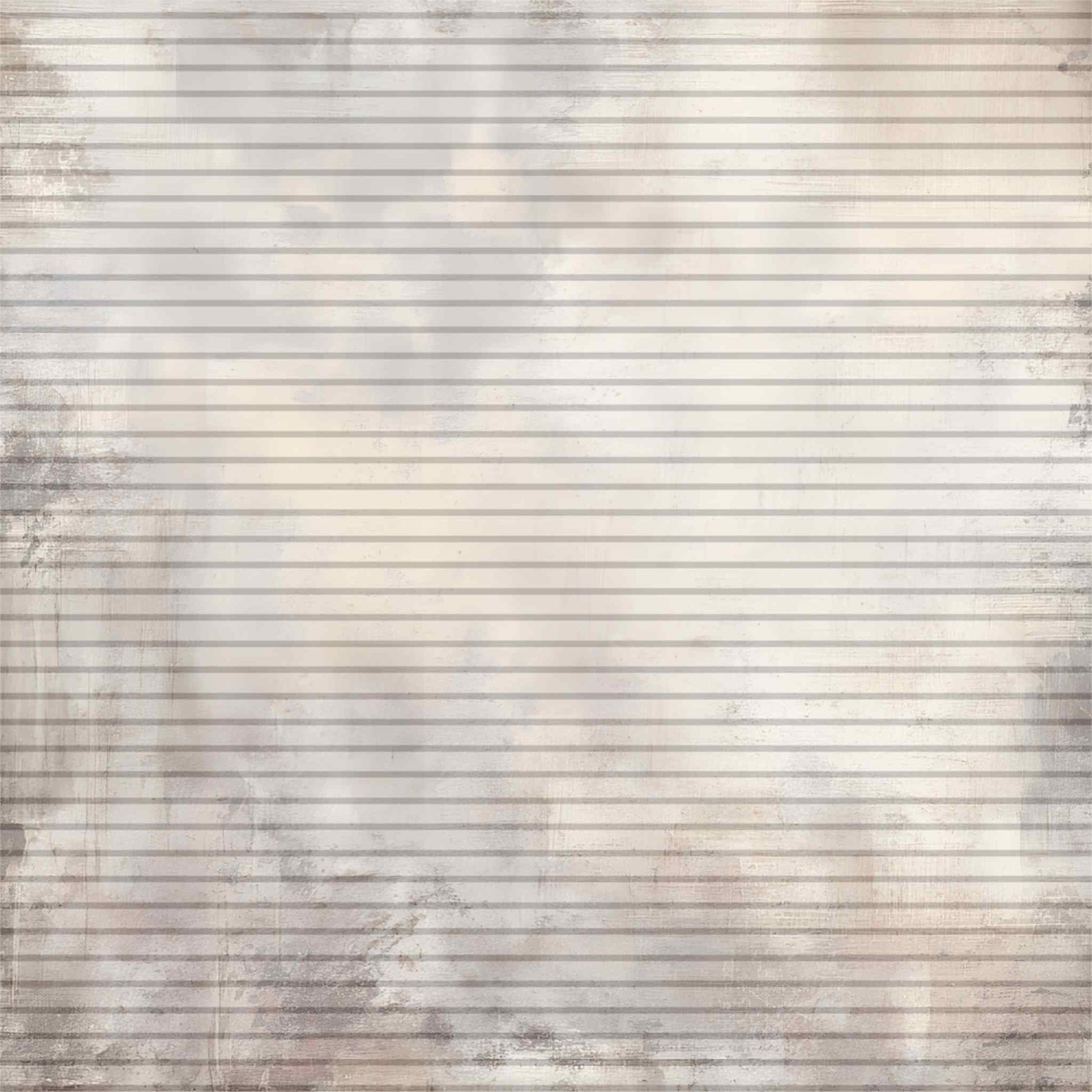 Uniquely Creative Wings and Wheels Across the Sea 12x12 paper reverse side, soft cream and grey horizontal stripe pattern with distressed texture