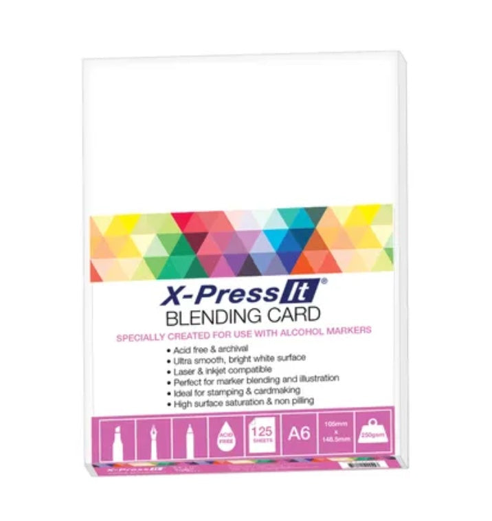 X-Press It A6 Blending Card packaging with colourful design