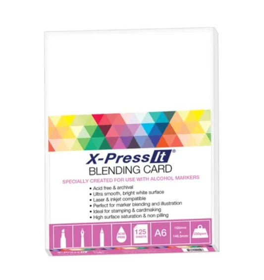 X-Press It A6 Blending Card packaging with colourful design