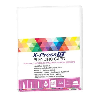 X-Press It A6 Blending Card packaging with colourful design 