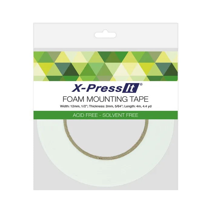 X-Press It 12mm foam mounting tape packaging with geometric design
